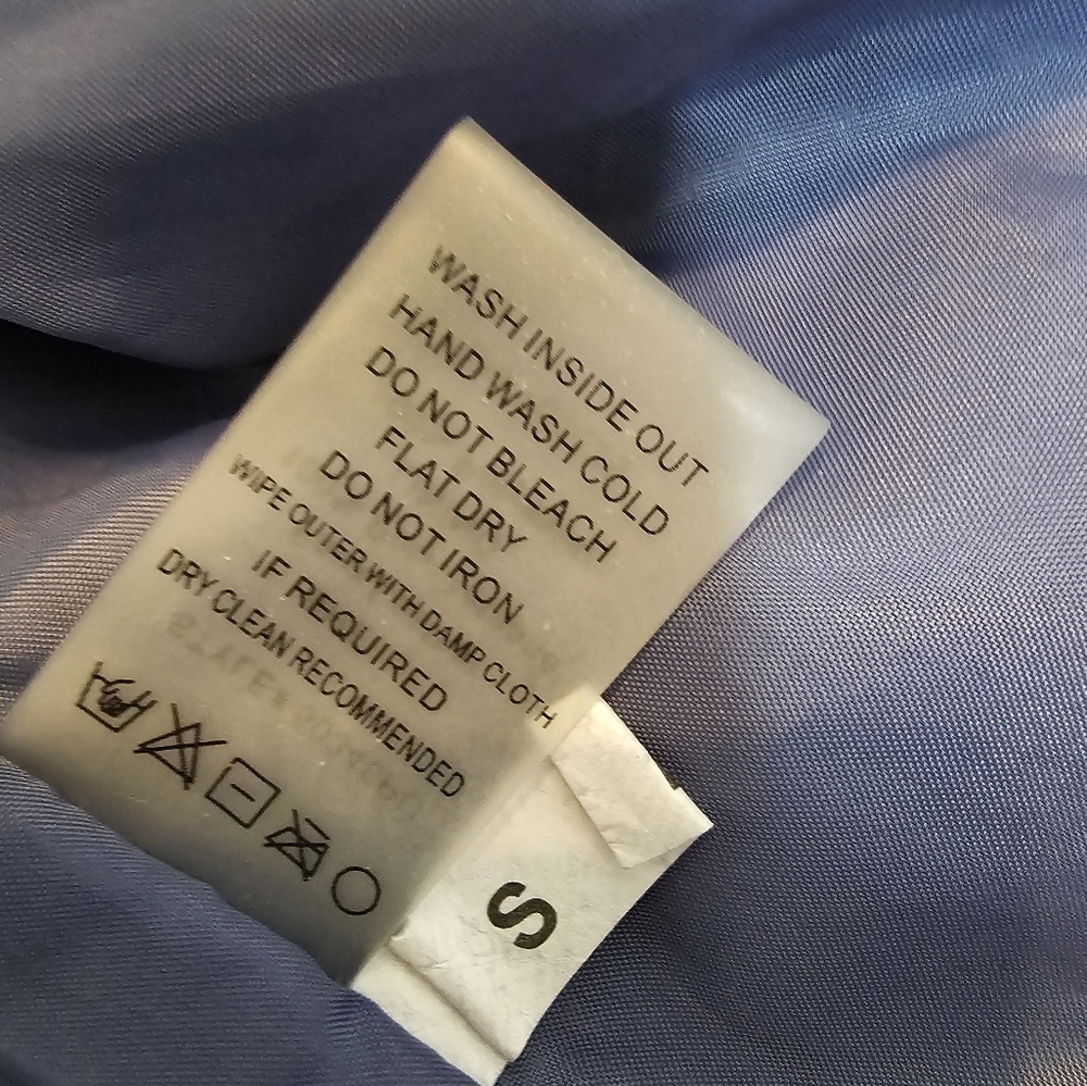 UNTAGGED faux leather bomber jacket. Blue. Small Haul #1 - Picture 7 of 10